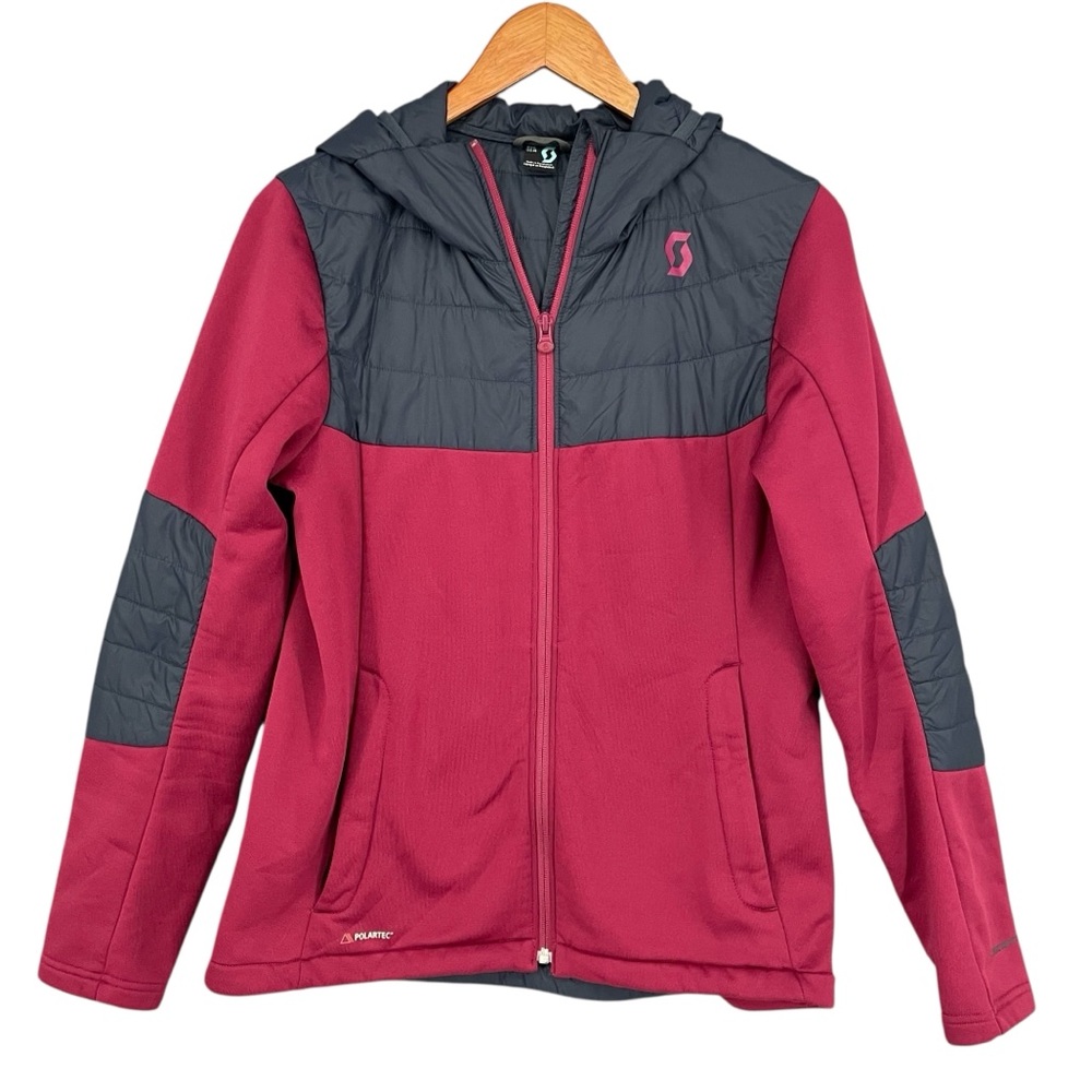 Scott Men’s Polartec Hooded Jacket – Quilted Panels, Technical Outdoor Layer